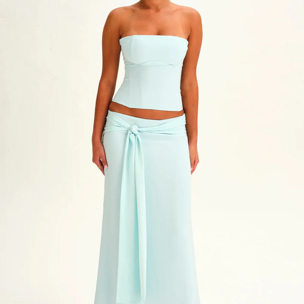 Riviera Lace-Up Maxi Set