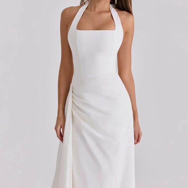 Mila Neck Midi Dress