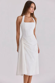Mila Neck Midi Dress